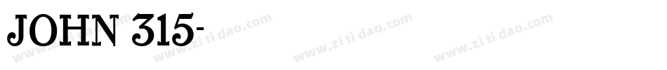 JOHN 315字体转换